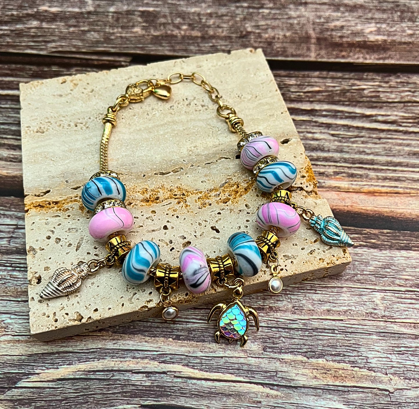 Ocean Bloom Charm Bracelet