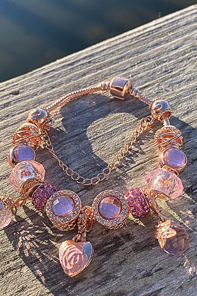 Blush & Bloom Charm Bracelet