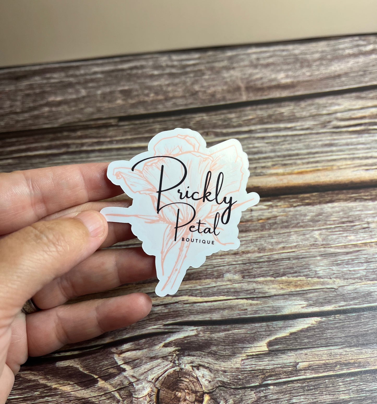 Prickly Petal logo vinyl sticker
