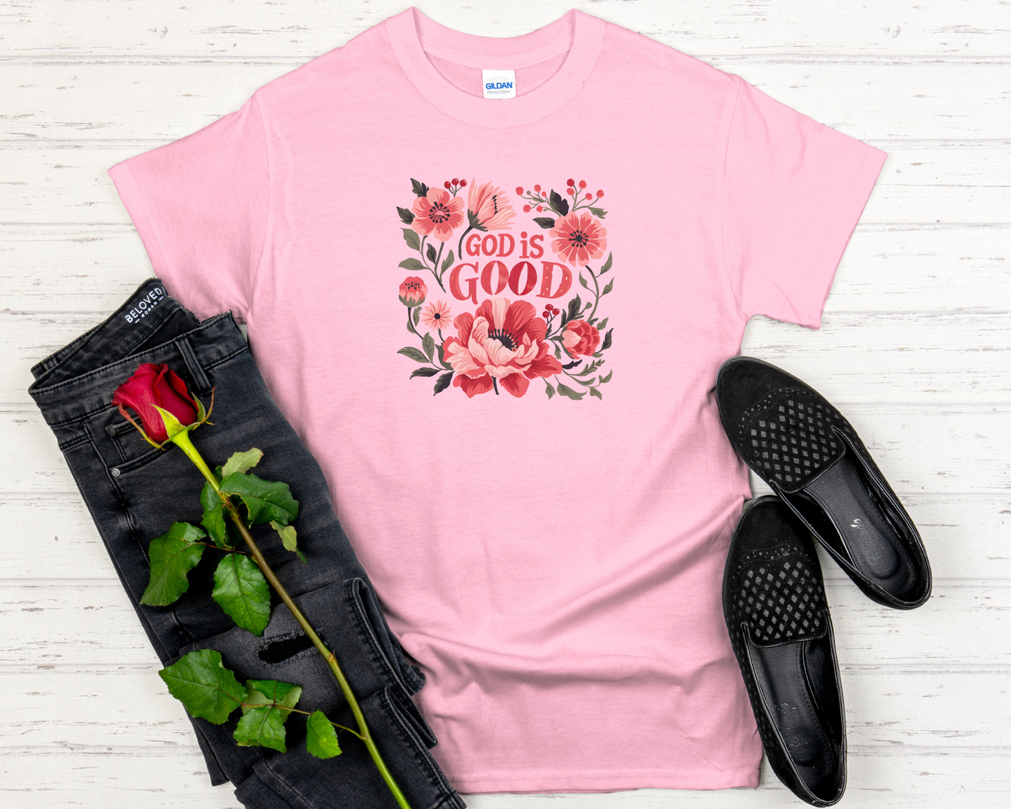 God is Good Signature Softstyle Short-Sleeve T-Shirt