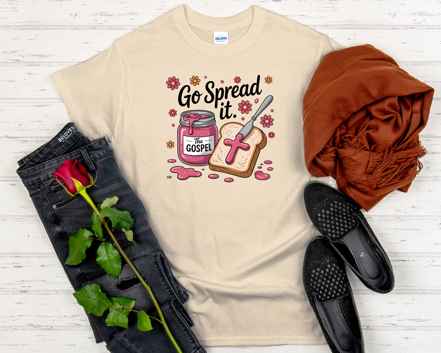 Go Spread the Gospel Signature Softstyle Short-Sleeve T-Shirt