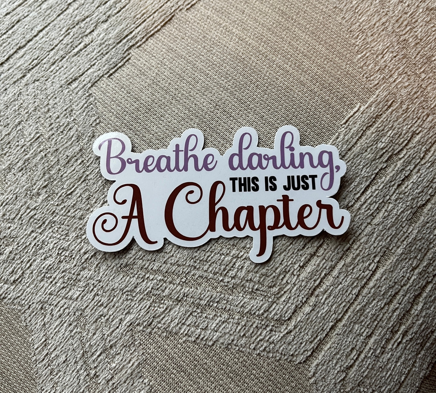 This is Just a Chapter Vinyl Sticker 3" x 4"