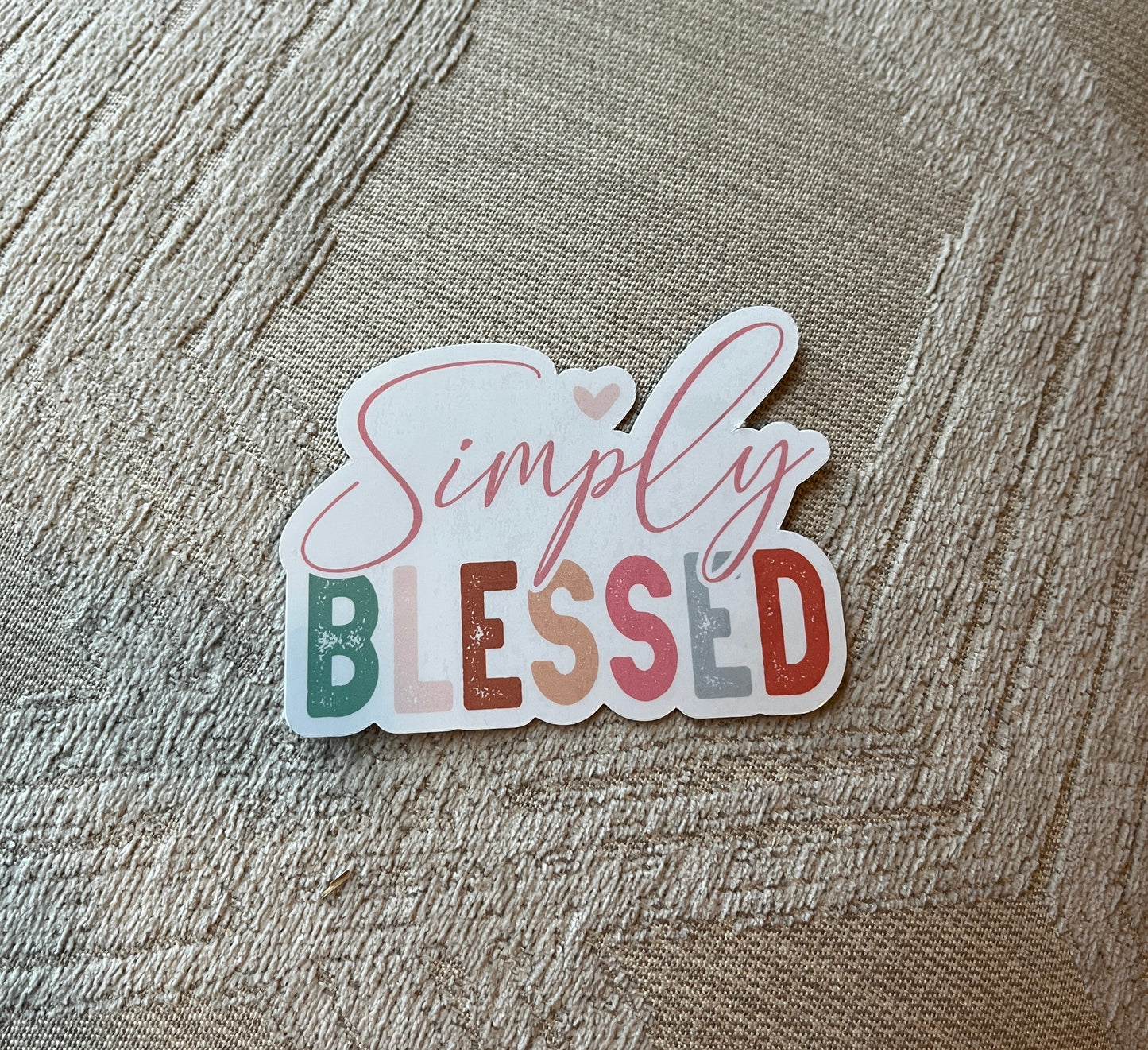 Simply Blessed Vinyl Sticker