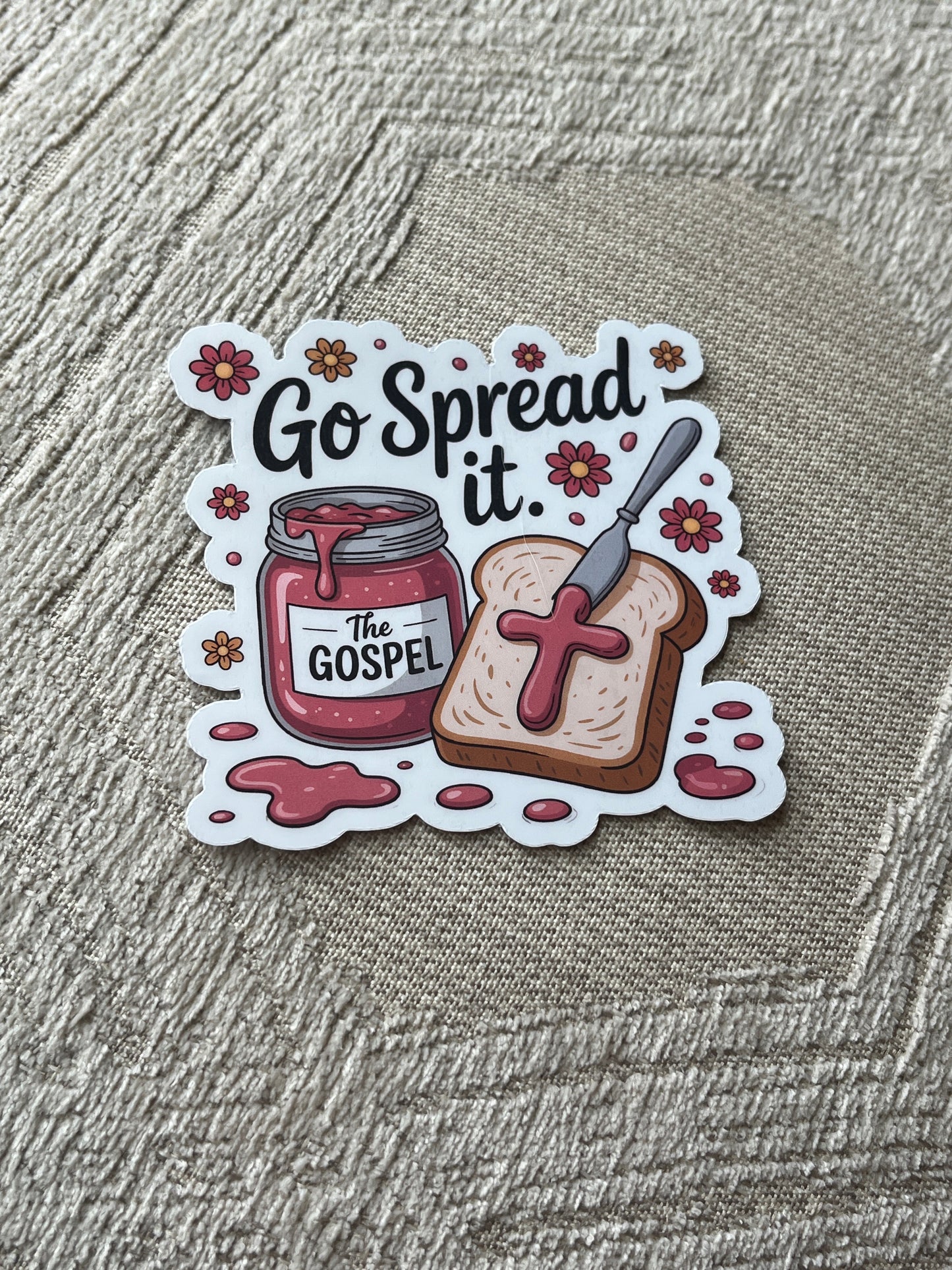 Go Spread the Gospel Vinyl Sticker | 2"x2" Vinyl Christian Sticker