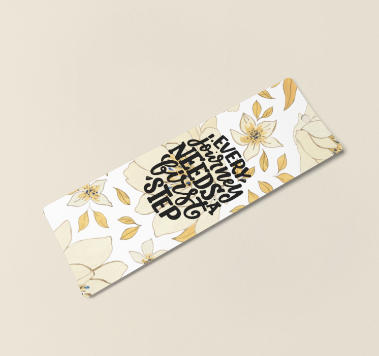 First Steps Laminated Bookmark