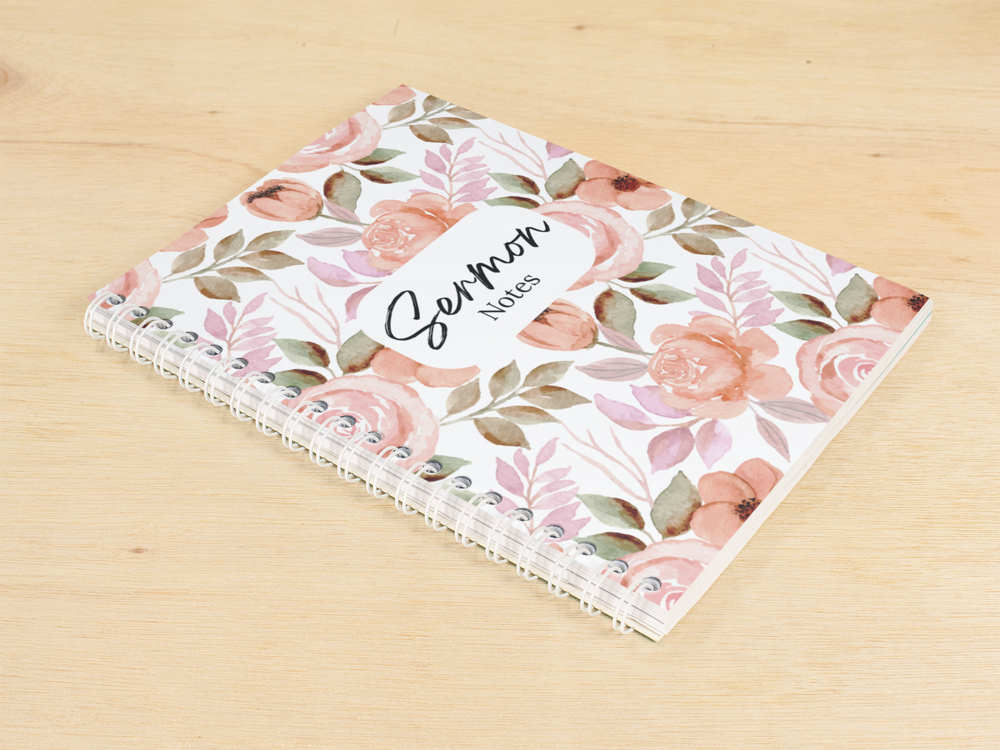 Sermon Notes Notebook |Spiral Bound Christian Journal | Spiral Notebook | Bible Study Gift | Bible Study Notebook | Faith Gift for Women