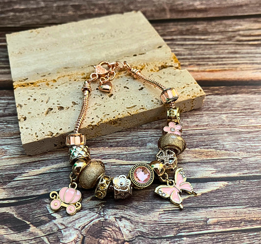 Butterfly Bloom Charm Bracelet