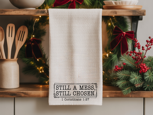 Waffle Weave Kitchen Towel (Still a Mess, Still Chosen)