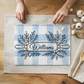 Personalized Gingham Pattern Glass Cutting Board 8" x 11"