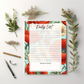 Red Floral Daily List Notepad 8.5" x 11"