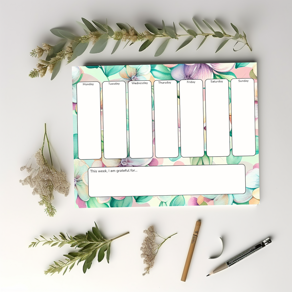Pastel Florals Planner Notepad 8.5" x 11"