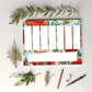 Red Floral Weekly Planner Notepad 8.5" x 11"