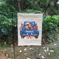 Patriotic Cow in America Truck Burlap Garden Flag | 12” x 18” Farmhouse 4th of July Outdoor Decor