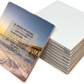6x6 Ceramic Photo Tile – Philippians 4:6–7 “Be Anxious for Nothing” Coastal Scripture Art (Stand Not Included)