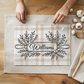 Personalized Gingham Pattern Glass Cutting Board 8" x 11"