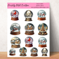 Christmas Snow Globe  Sticker Sheet 8"x10"