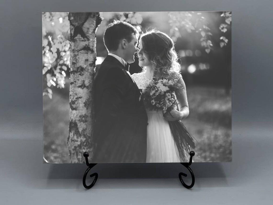 Personalized 8" x 12" Ceramic Photo Tile – Custom Printed Keepsake | Faith + Farmhouse Home Decor