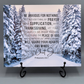 8x12 Ceramic Photo Tile – Philippians 4:6–7 “Be Anxious for Nothing” Scripture Art (Stand Not Included)