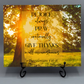 8x12 Ceramic Photo Tile – “Rejoice Always, Pray Continually, Give Thanks” | 1 Thessalonians 5:16–18 (Stand Not Included)