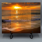 8x12 Ceramic Photo Tile – Psalm 77:19 Coastal Scripture Art (Stand Not Included)