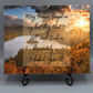8x12 Ceramic Photo Tile – “May I Never Forget” Faith & Farmhouse Christian Decor (Stand Not Included)
