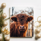8" × 10" Highland Cow Metal Print | Faith + Farmhouse Wall Art by Prickly Petal Boutique