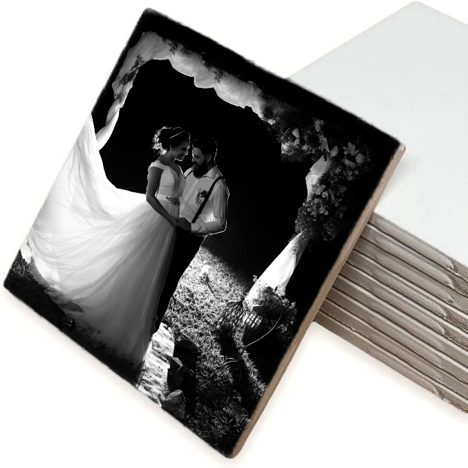 Personalized 6"x6" Ceramic Photo Tile – Custom Printed Keepsake | Faith + Farmhouse Home Decor