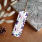Purple Floral Laminated Bible Verse Bookmark