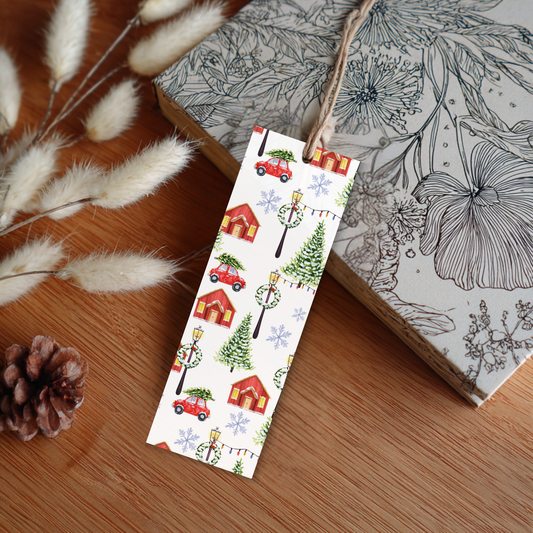 Christmas at the Farmhouse Laminated Bookmark