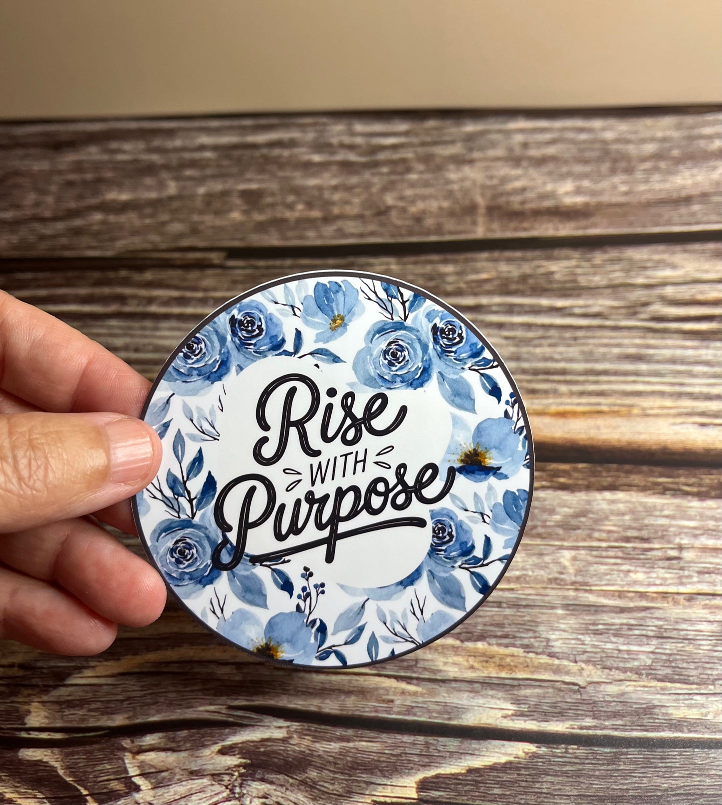 Rise with Purpose Vinyl Sticker, 3x3