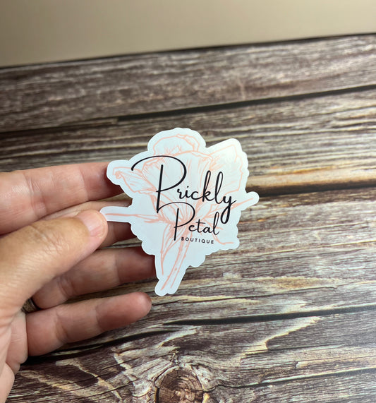 Prickly Petal logo vinyl sticker