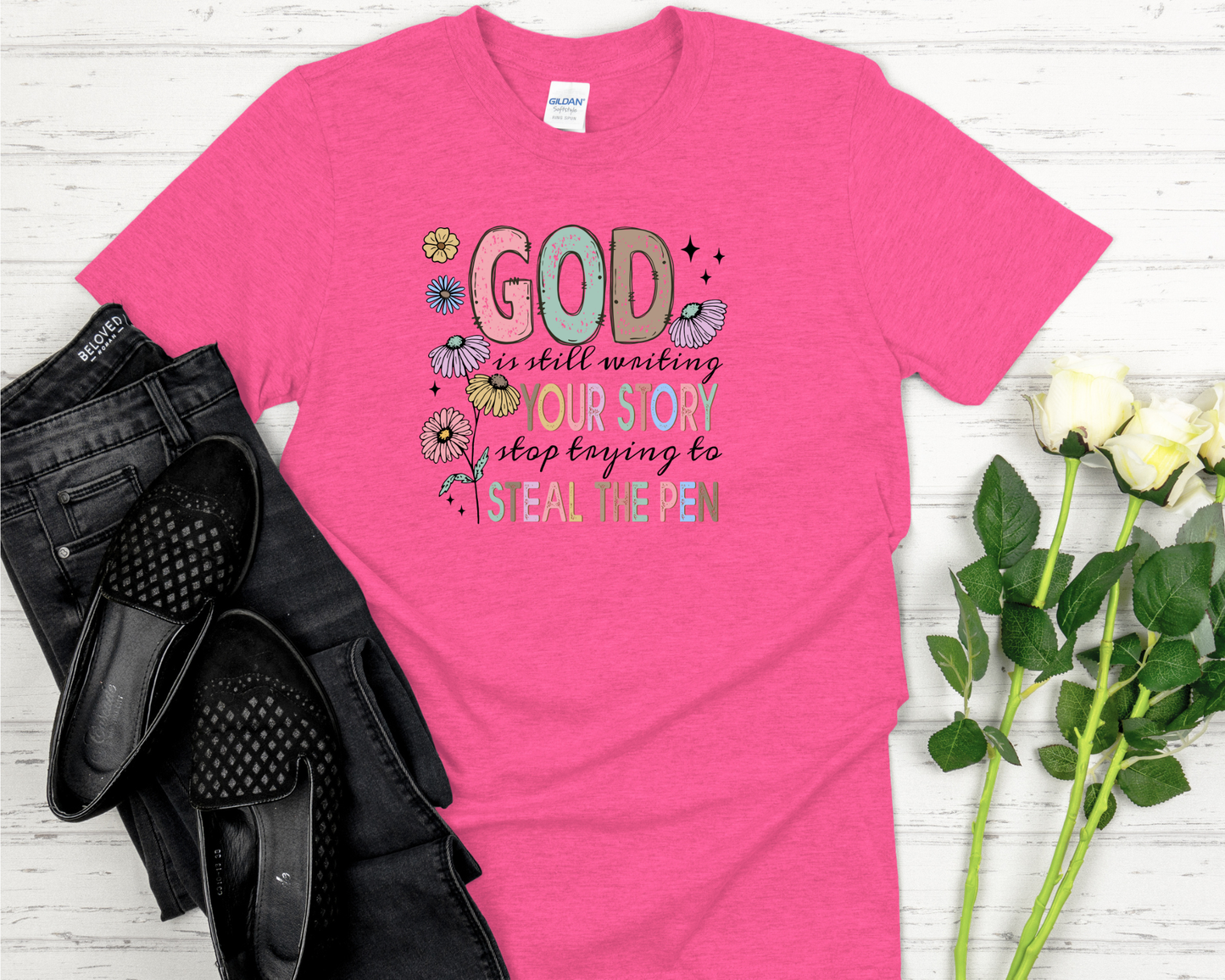 God is Still Writing your Story Signature Softstyle Short-Sleeve T-Shirt