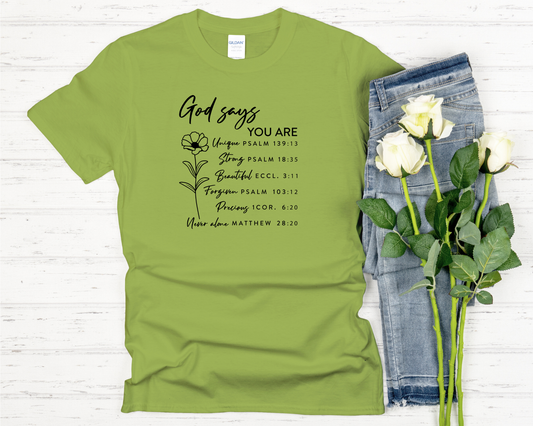 God Says You Are Signature Softstyle Short-Sleeve T-Shirt