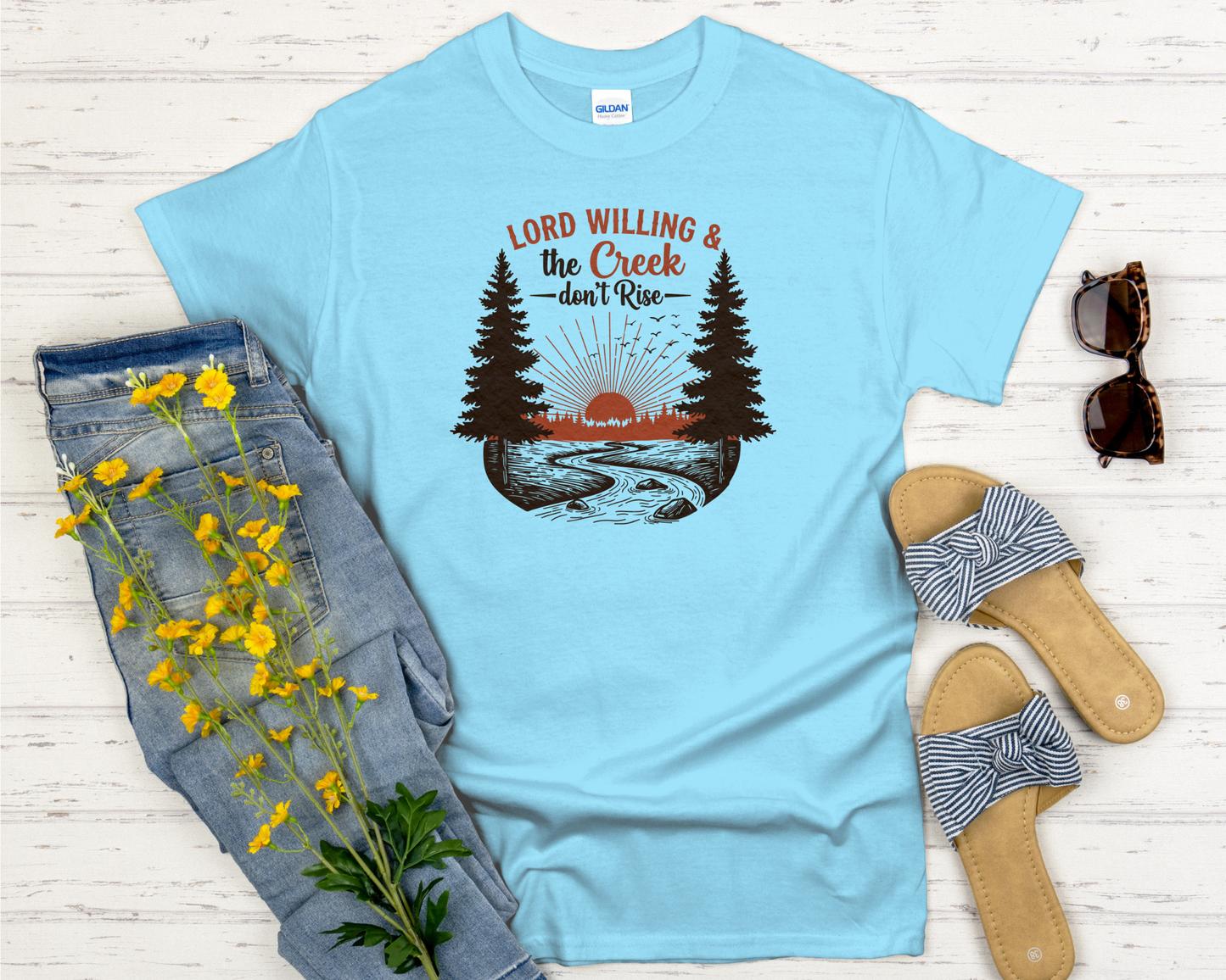 Lord Willing and the Creek Don't Rise Signature Softstyle Short-Sleeve T-Shirt
