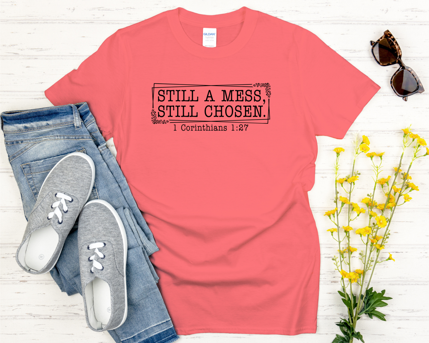 Still a Mess, Still Chosen Signature Softstyle Short-Sleeve T-Shirt