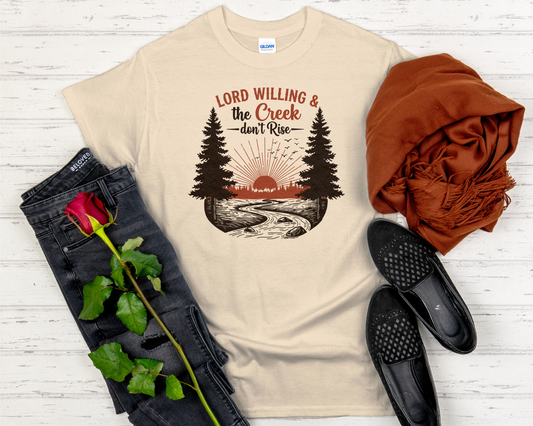 Lord Willing and the Creek Don't Rise Signature Softstyle Short-Sleeve T-Shirt
