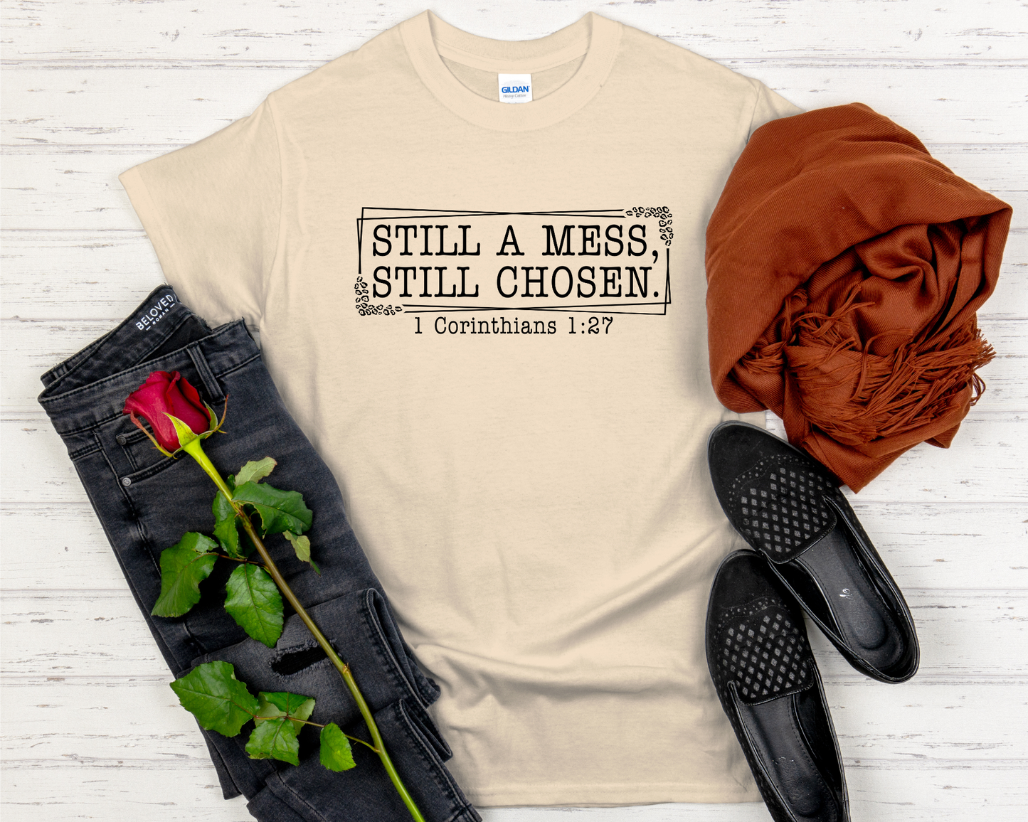 Still a Mess, Still Chosen Signature Softstyle Short-Sleeve T-Shirt