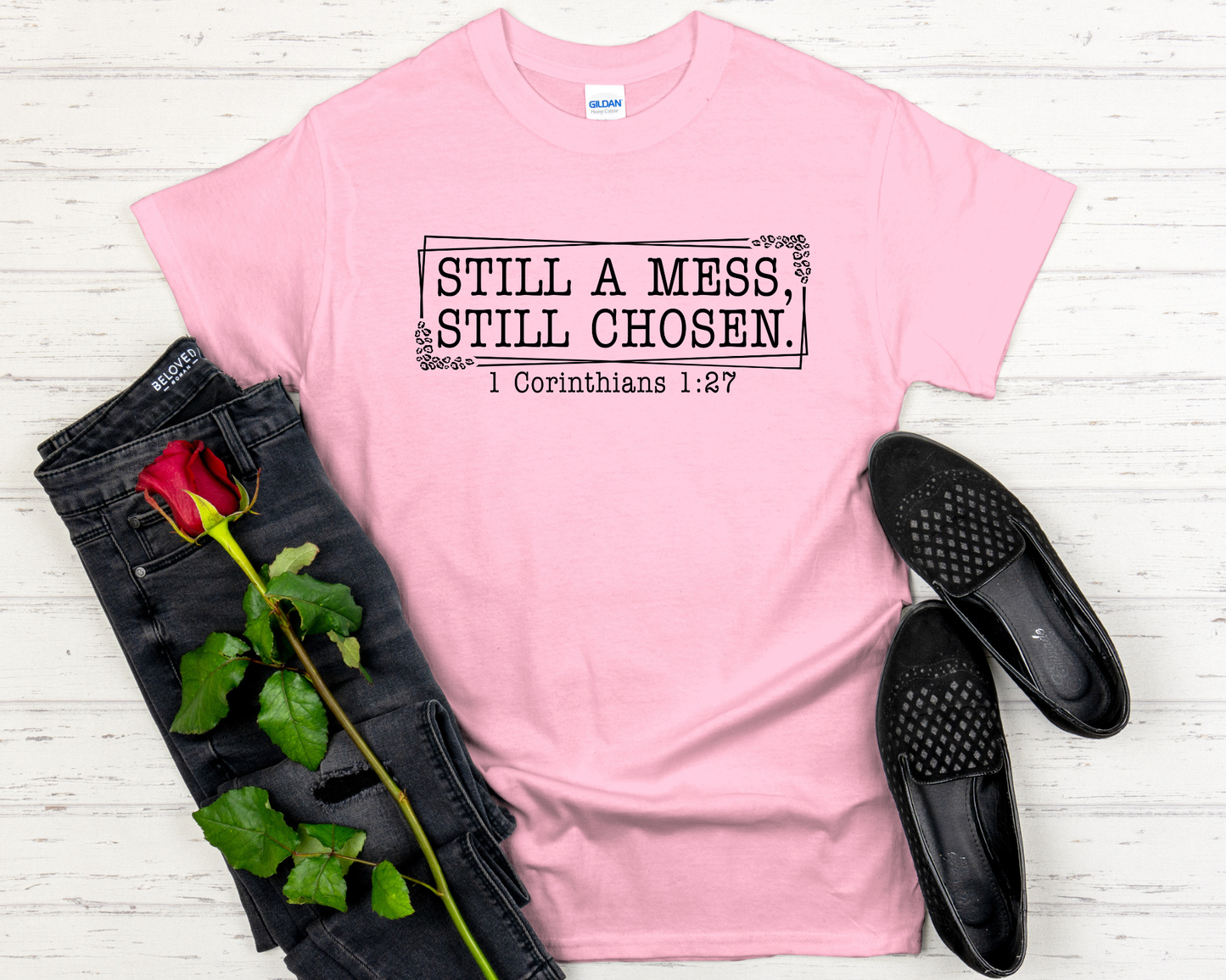 Still a Mess, Still Chosen Signature Softstyle Short-Sleeve T-Shirt