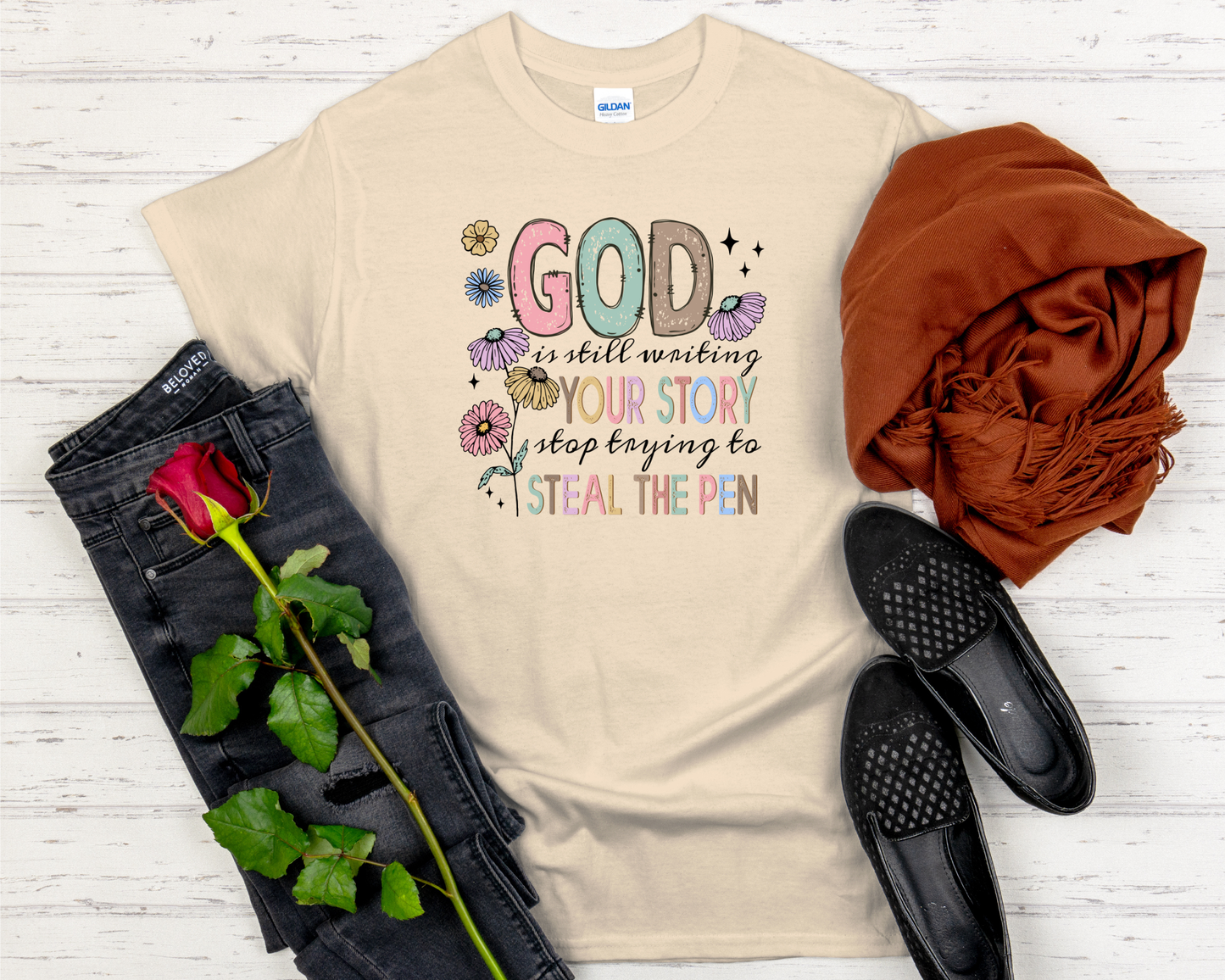 God is Still Writing your Story Signature Softstyle Short-Sleeve T-Shirt