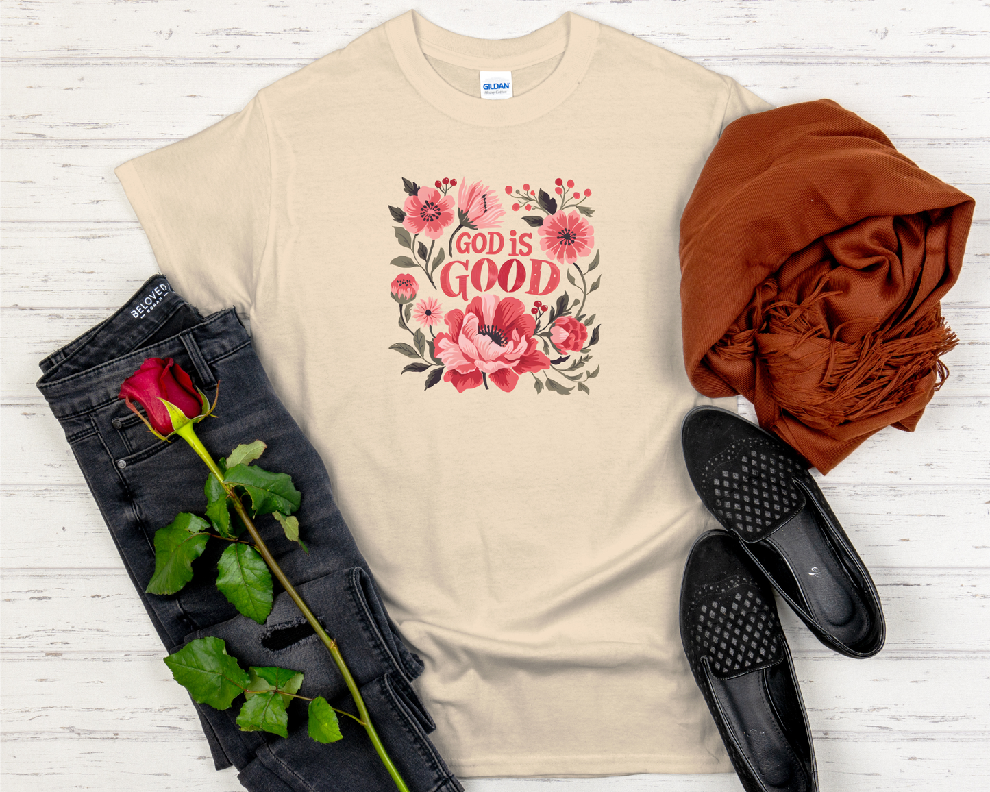 God is Good Signature Softstyle Short-Sleeve T-Shirt