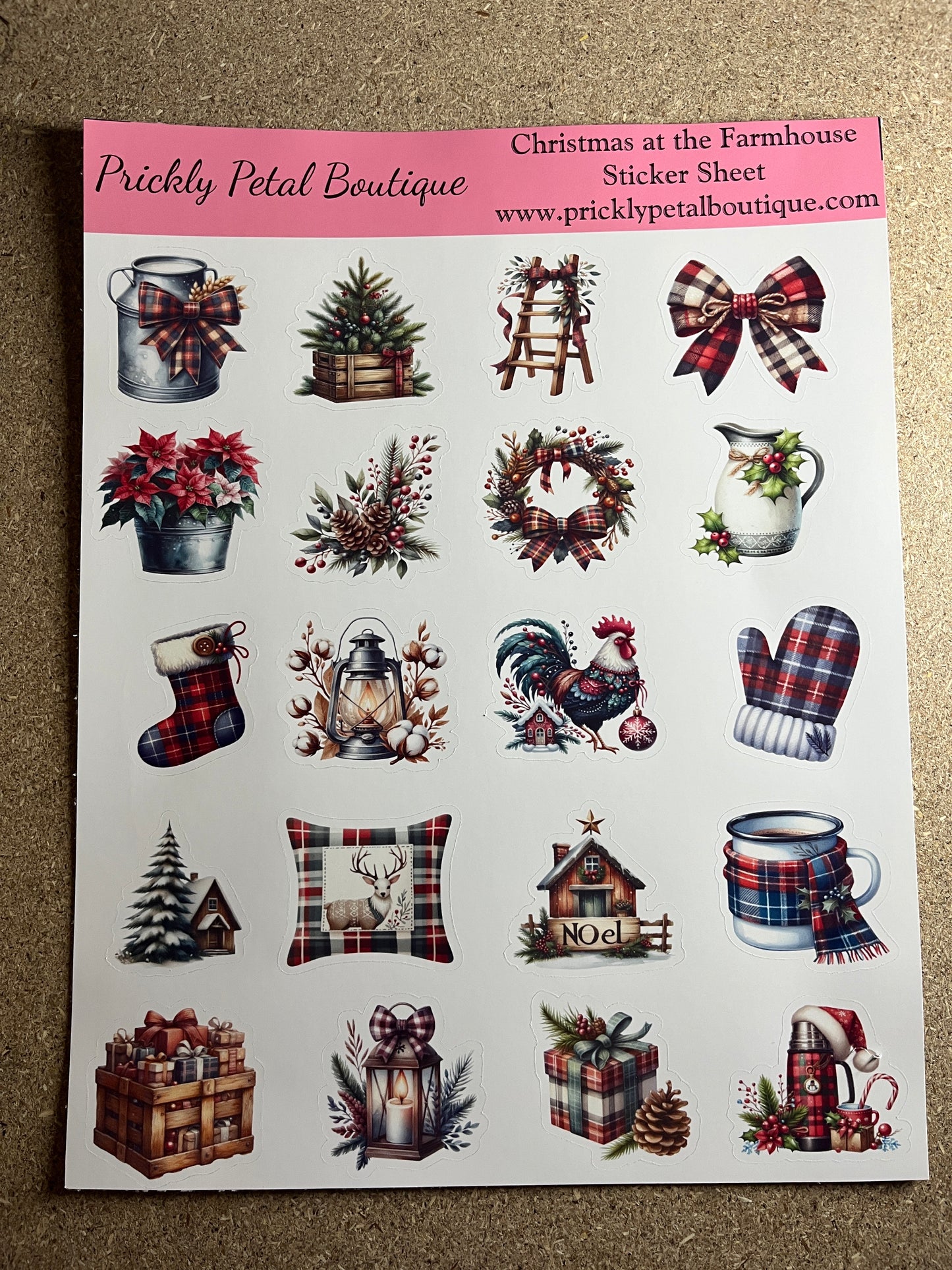 Christmas at the Farmhouse Sticker Sheet 8" x 10"