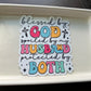 Blessed by God, Spoiled by my Husband, Protected by Both Vinyl Sticker Set, 3"x4"