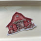Christmas Barn Vinyl Sticker Set, 3"x4"