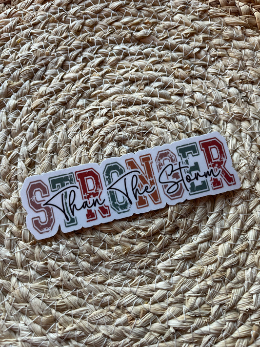 Stronger Than The Storm Vinyl Sticker Set, 3"x4"
