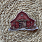 Christmas Barn Vinyl Sticker Set, 3"x4"