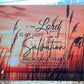 8x10 Chromaluxe Bible Verse Metal Print with Aluminum Shadow Mount – “The Lord Is My Light & My Salvation”