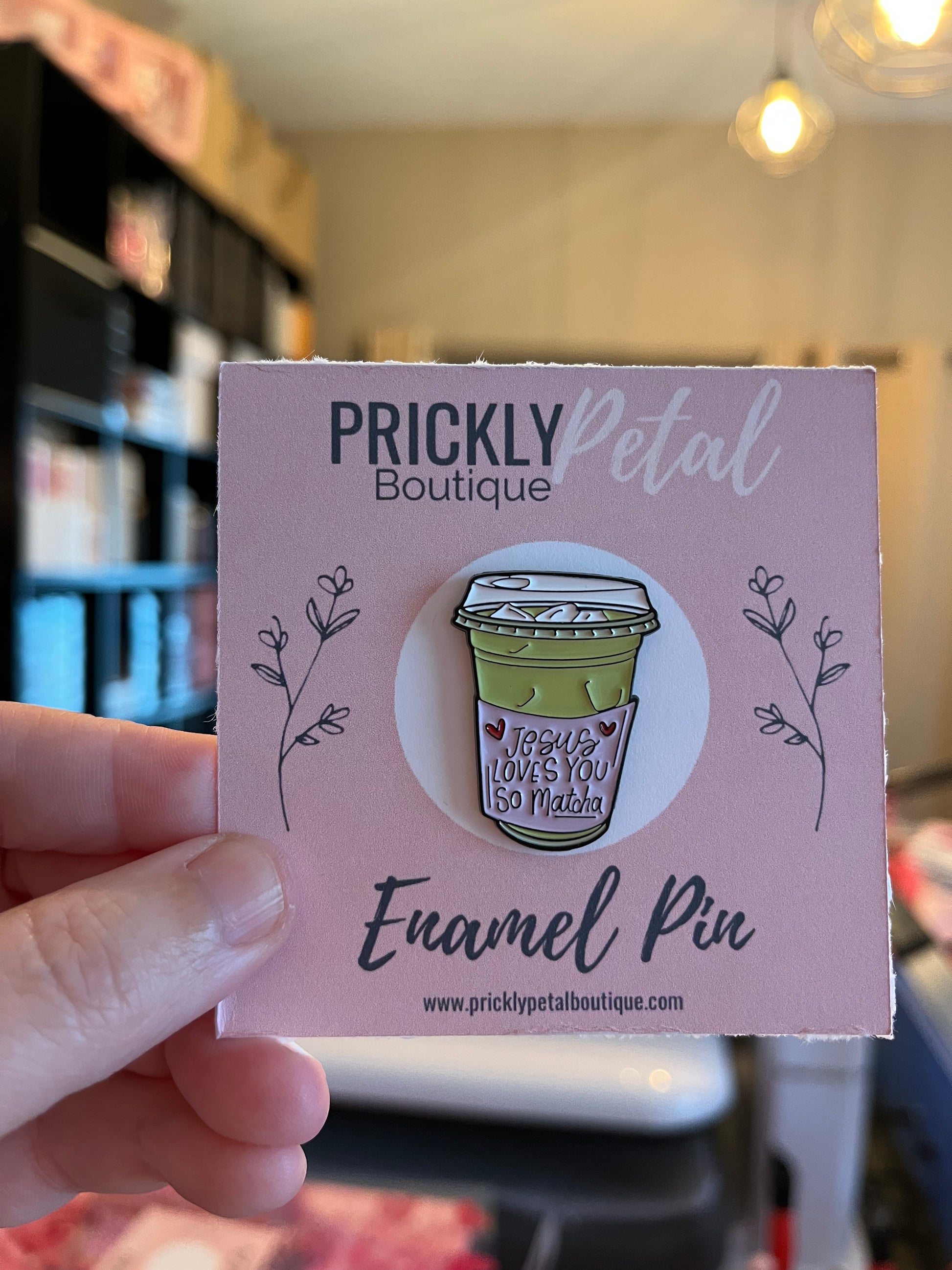 Jesus Loves you so Matcha pin|Christian Enamel Pin