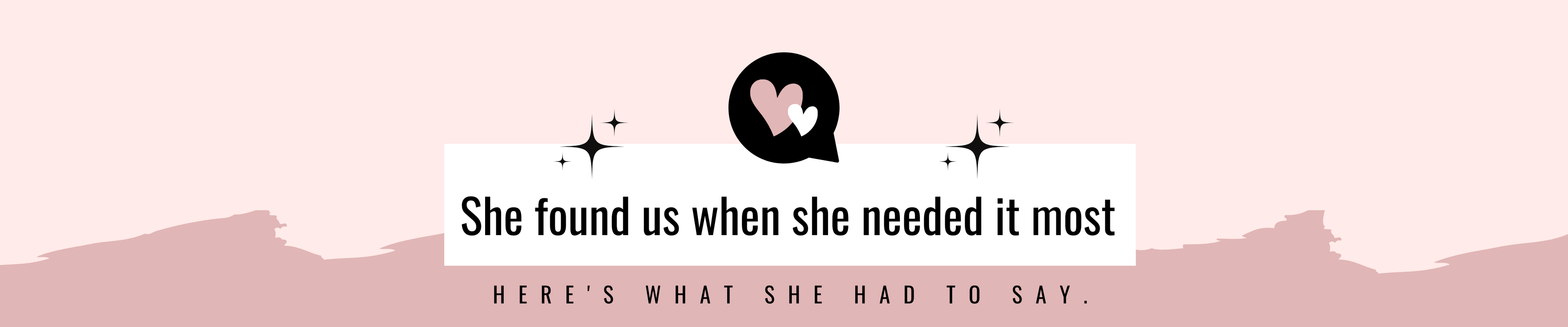 Text banner with motivational quote on a pink background