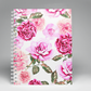 Pink Rose Soft Cover Spiral Notebook 8.5" x 11"