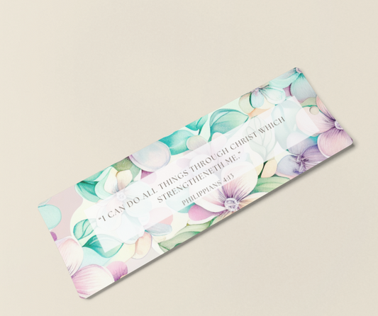 Pastel Florals Laminated Bible Verse Bookmark